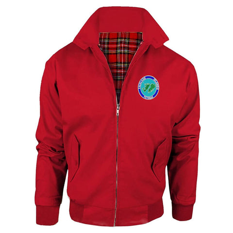 Falkland Islands Veteran Embroidered Classic Harrington Jacket