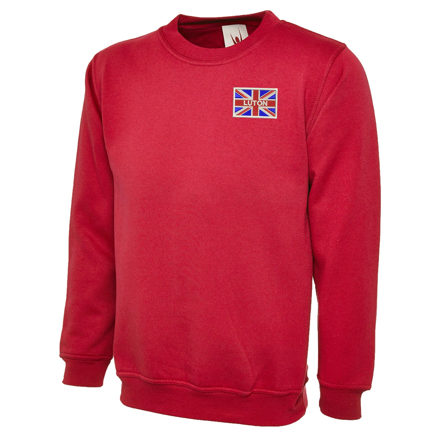 Luton Coloured Union Jack Embroidered Classic Sweatshirt