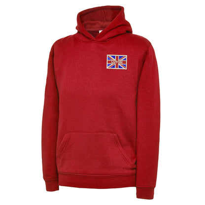 Luton Coloured Union Jack Embroidered Children's Hoodie