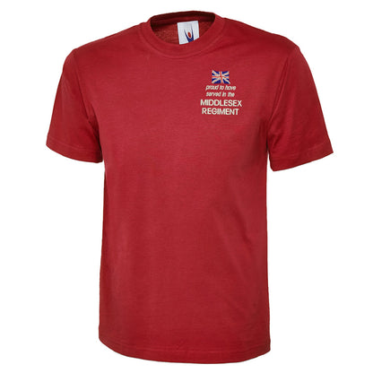 Proud to Have Served in The Middlesex Regiment Embroidered Classic T-Shirt