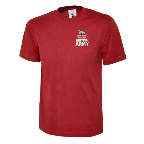 Proud to Have Served in The British Army Embroidered Children's T-Shirt