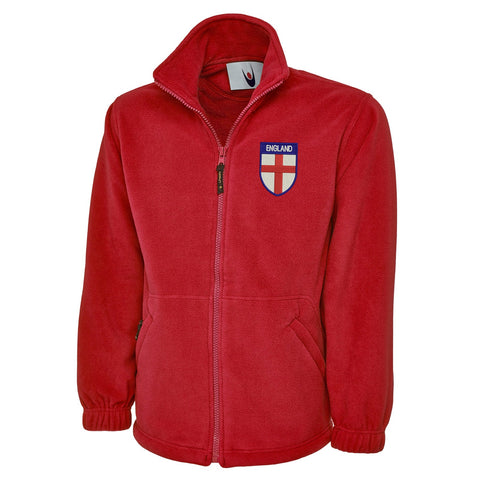 Flag of England Shield Embroidered Premium Fleece