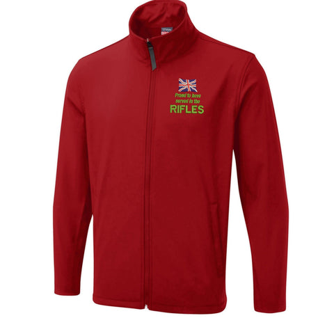 Proud to Have Served in The Rifles Embroidered Lightweight Soft Shell Jacket