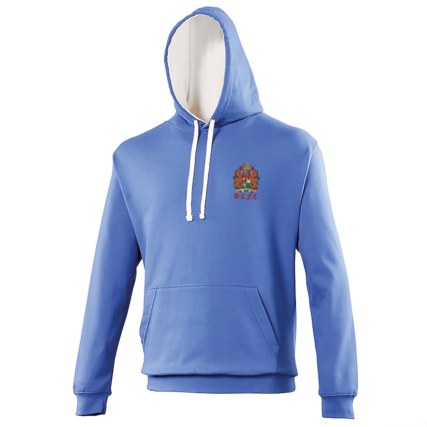 Retro Bristol City 1950s Embroidered Contrast Hoodie