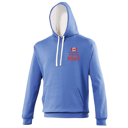 Proud to Have Served in The RCAF Embroidered Contrast Hoodie