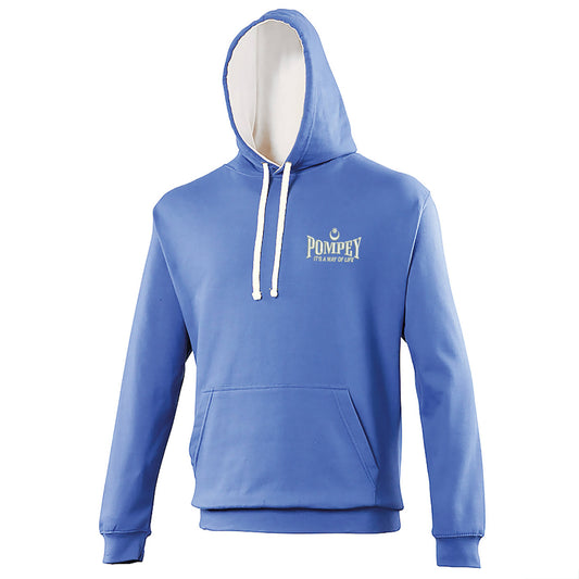 Pompey It's a Way of Life Embroidered Contrast Hoodie