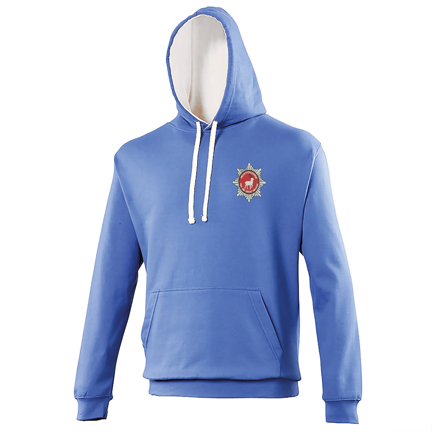 Hertfordshire Fire Service Embroidered Contrast Hoodie