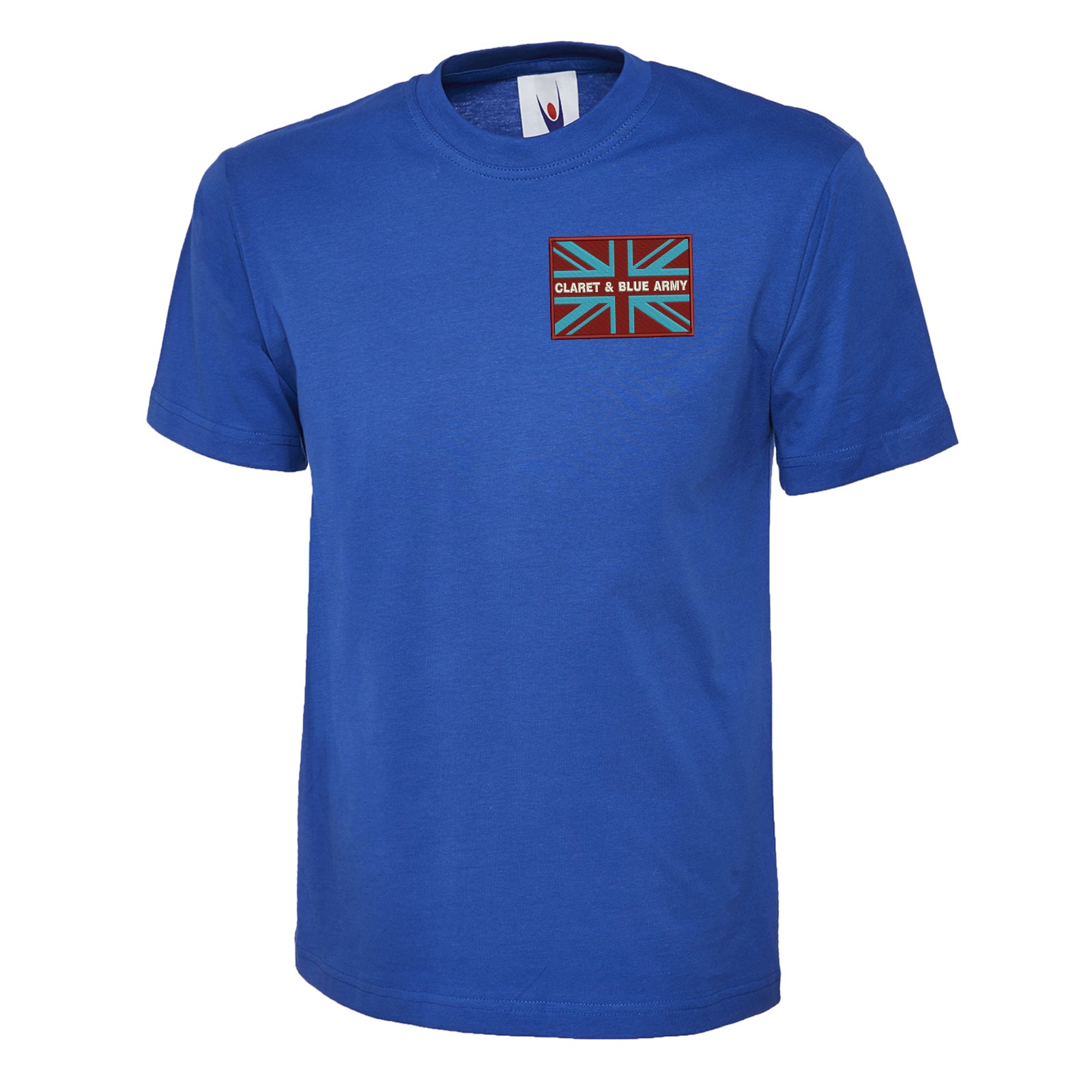 Claret & Blue Army Coloured Union Jack T Shirt