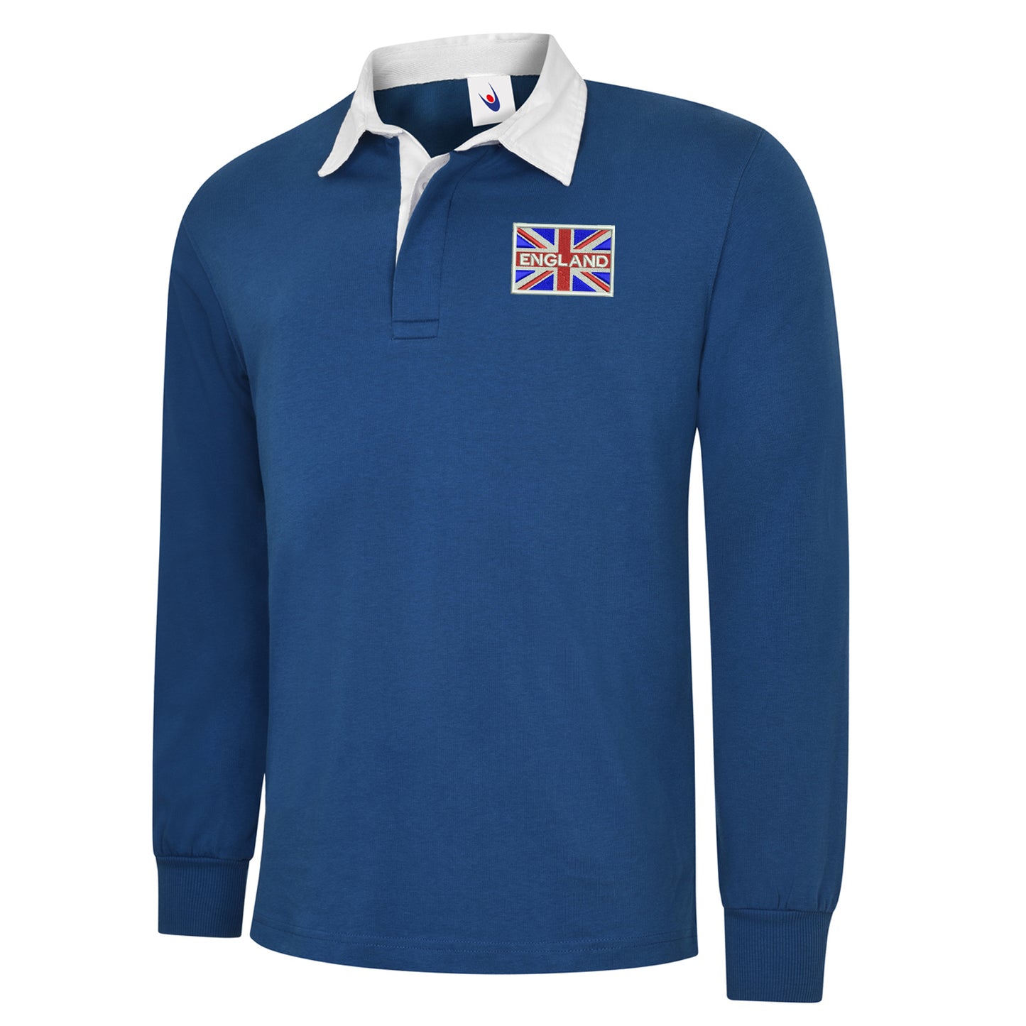 England Coloured Union Jack Embroidered Long Sleeve Rugby Shirt