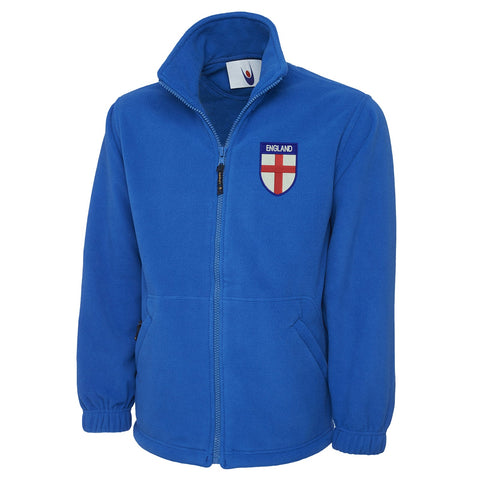 Flag of England Shield Embroidered Premium Fleece