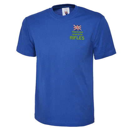 Proud to Have Served in The Rifles Embroidered Classic T-Shirt