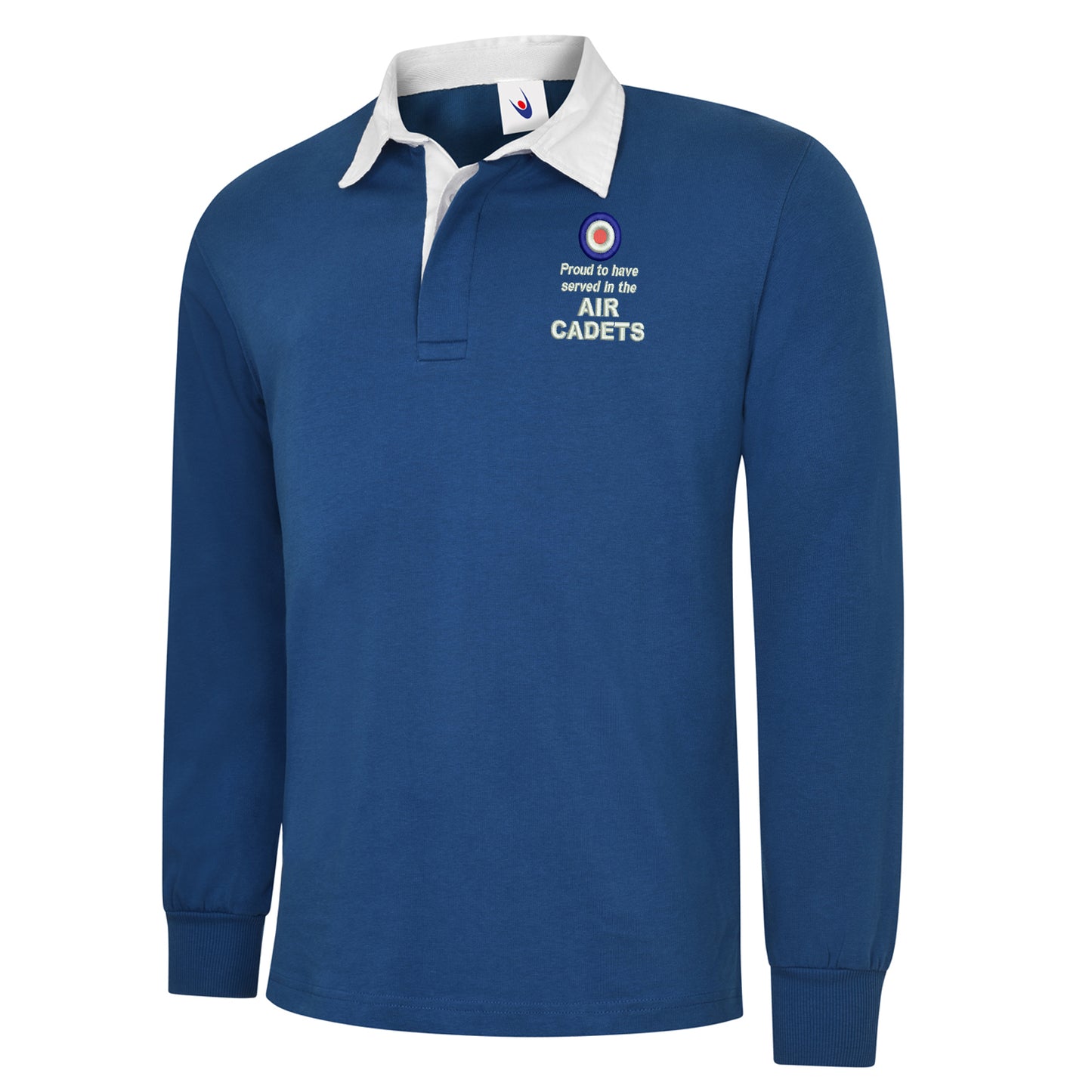 Proud to Have Served in The Air Cadets Embroidered Long Sleeve Rugby Shirt