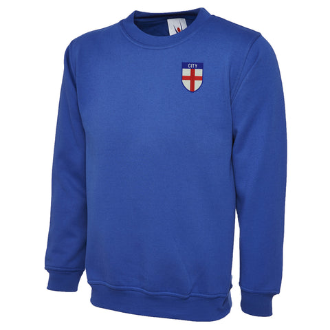 City Flag of England Shield Embroidered Classic Sweatshirt