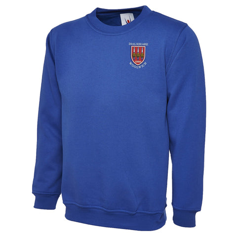 Retro Dial Square Embroidered Classic Sweatshirt