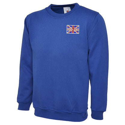 England Coloured Union Jack Embroidered Classic Sweatshirt