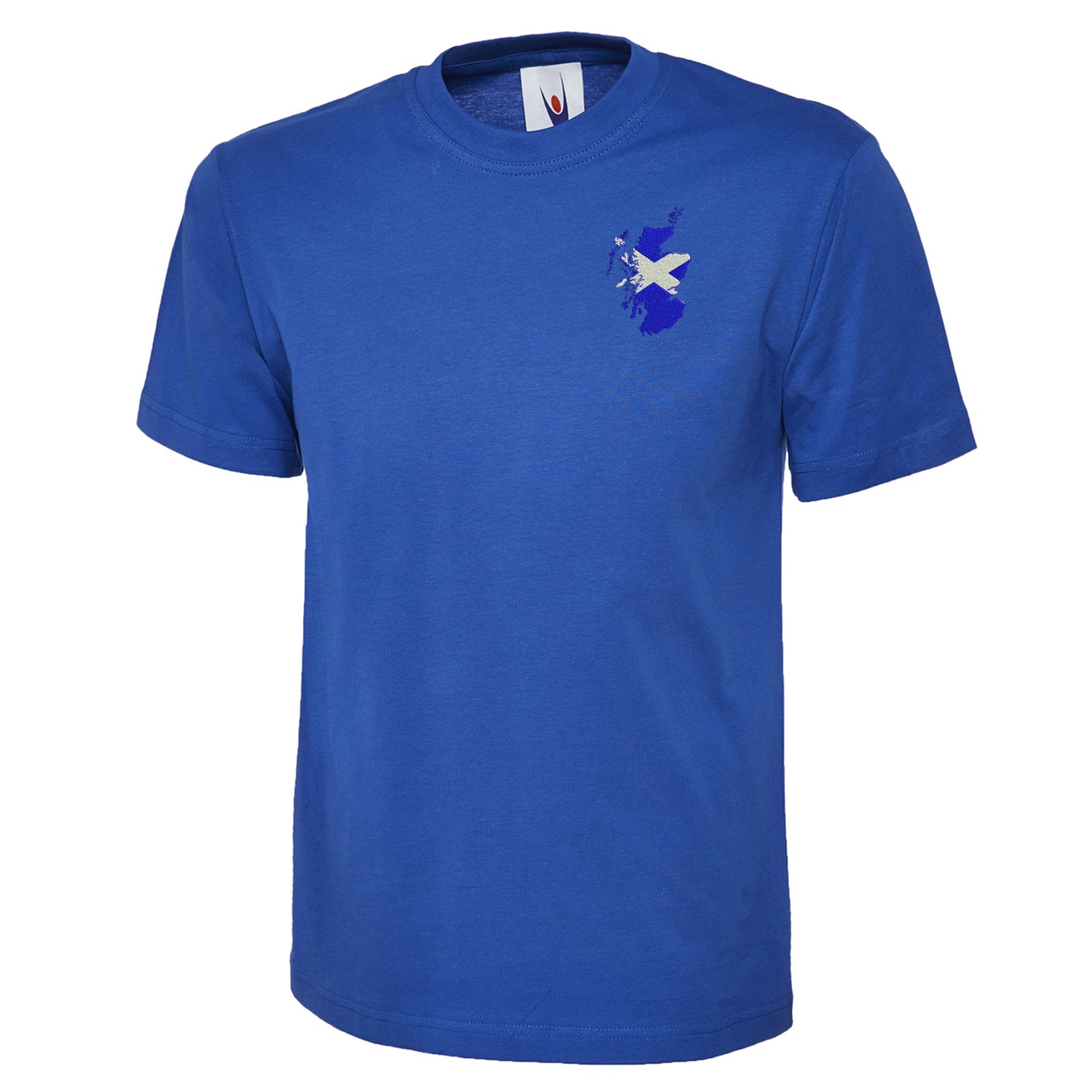 Scotland Flag Map Embroidered Classic T-Shirt