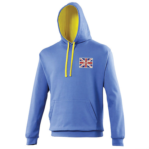 Bath Union Jack Embroidered Contrast Hoodie