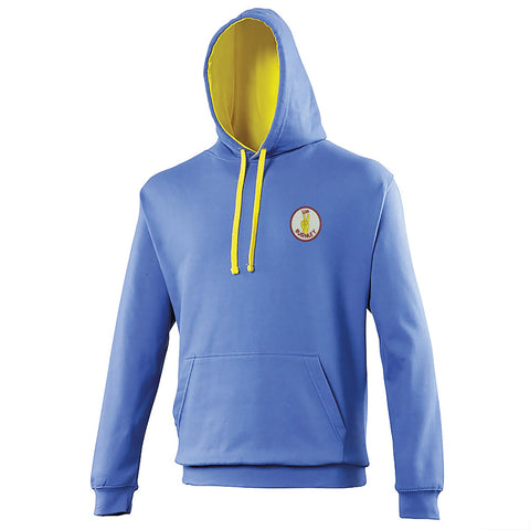 Retro Up Burnley 1972 Embroidered Contrast Hoodie