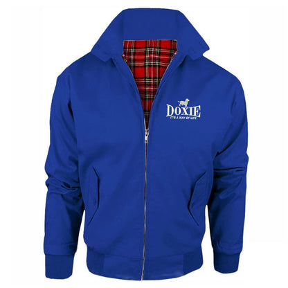 Doxie It's a Way of Life Embroidered Classic Harrington Jacket