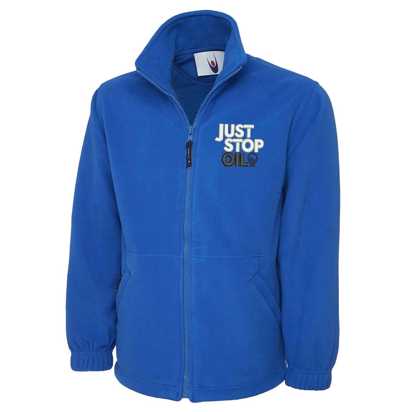 Just Stop Oil Embroidered Premium Fleece Jacket