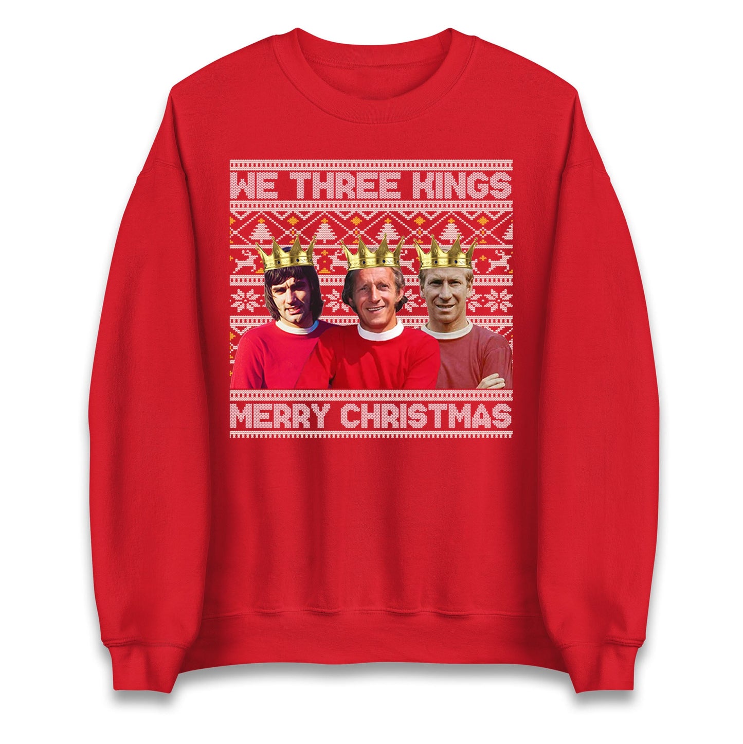 denis law bobby charlton george best christmas sweatshirt