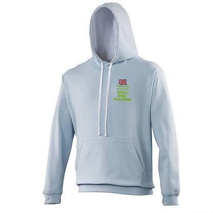 Proud to Have Served in The Royal Irish Rangers Embroidered Contrast Hoodie