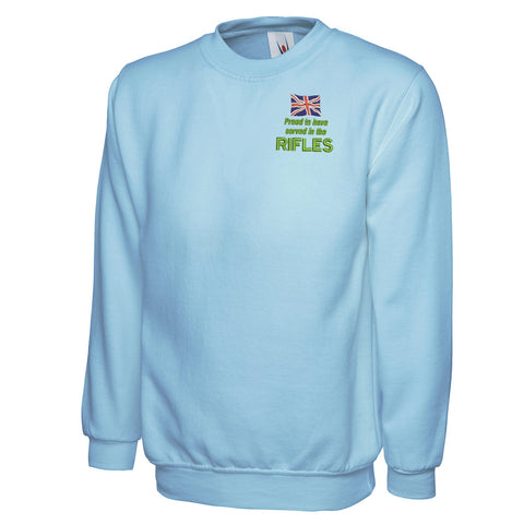 Proud to Have Served in The Rifles Embroidered Classic Sweatshirt