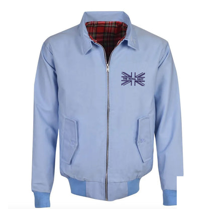 The Royal Navy Union Jack Embroidered Classic Harrington Jacket