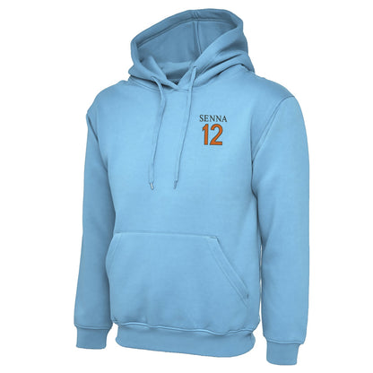 Retro Senna 12 Embroidered Classic Hoodie