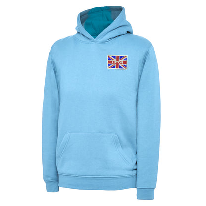 Luton Coloured Union Jack Embroidered Children's Hoodie