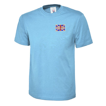 England Coloured Union Jack Embroidered Children's T-Shirt