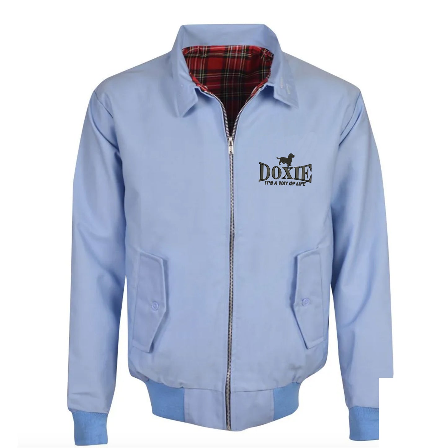 Doxie It's a Way of Life Embroidered Classic Harrington Jacket