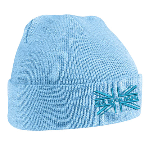 Blue Moon Rising Union Jack Embroidered Beanie Hat