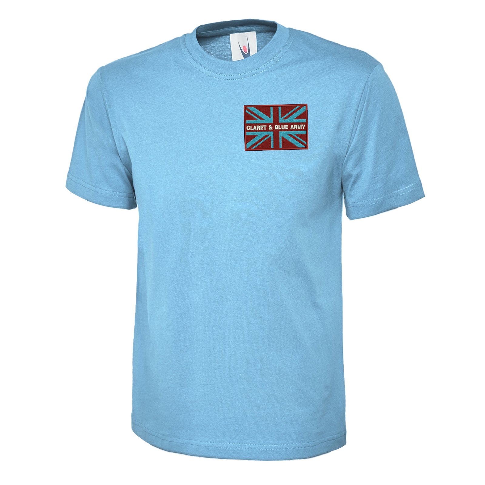 Claret & Blue Army Coloured Union Jack T Shirt