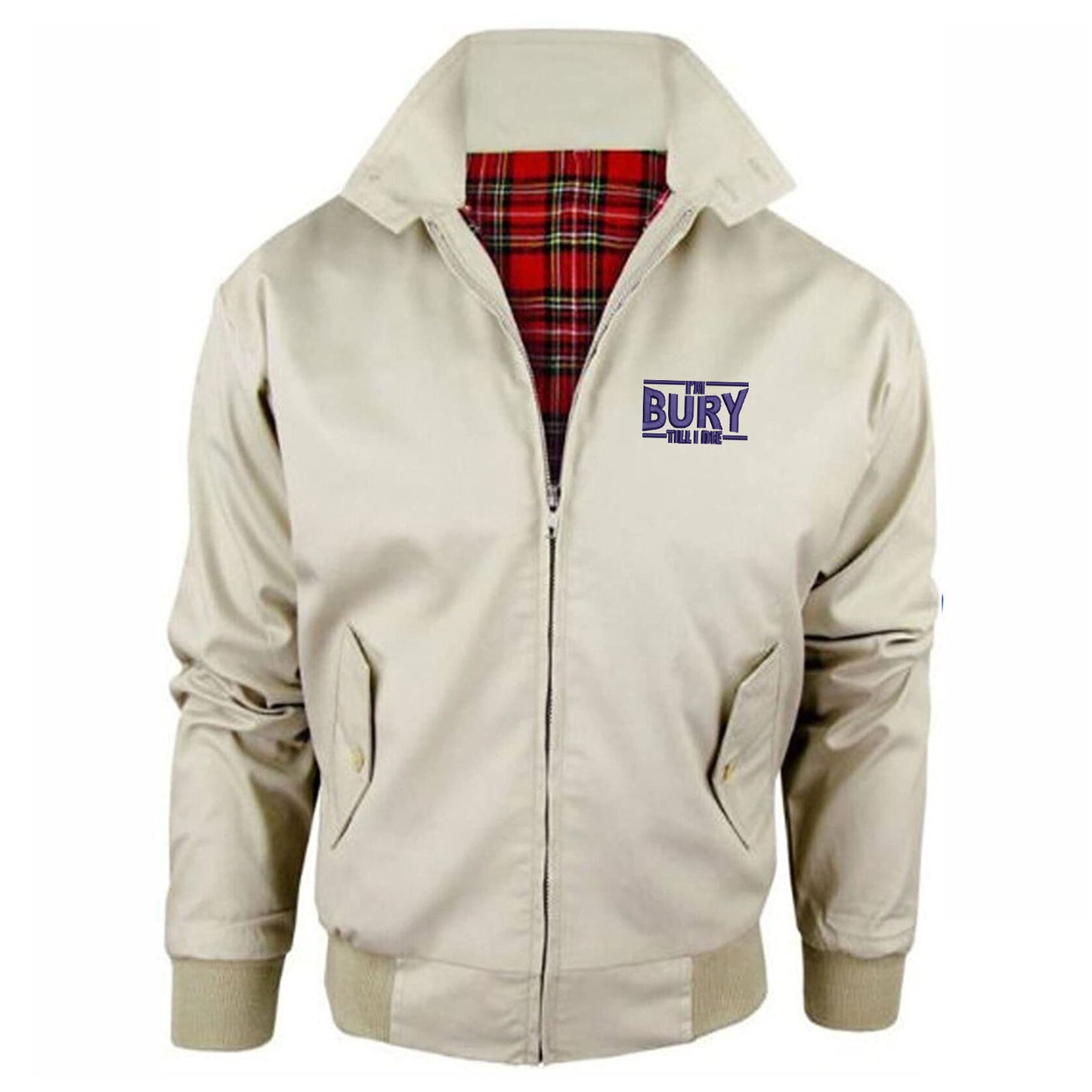 I'm Bury Till I Die Embroidered Classic Harrington Jacket