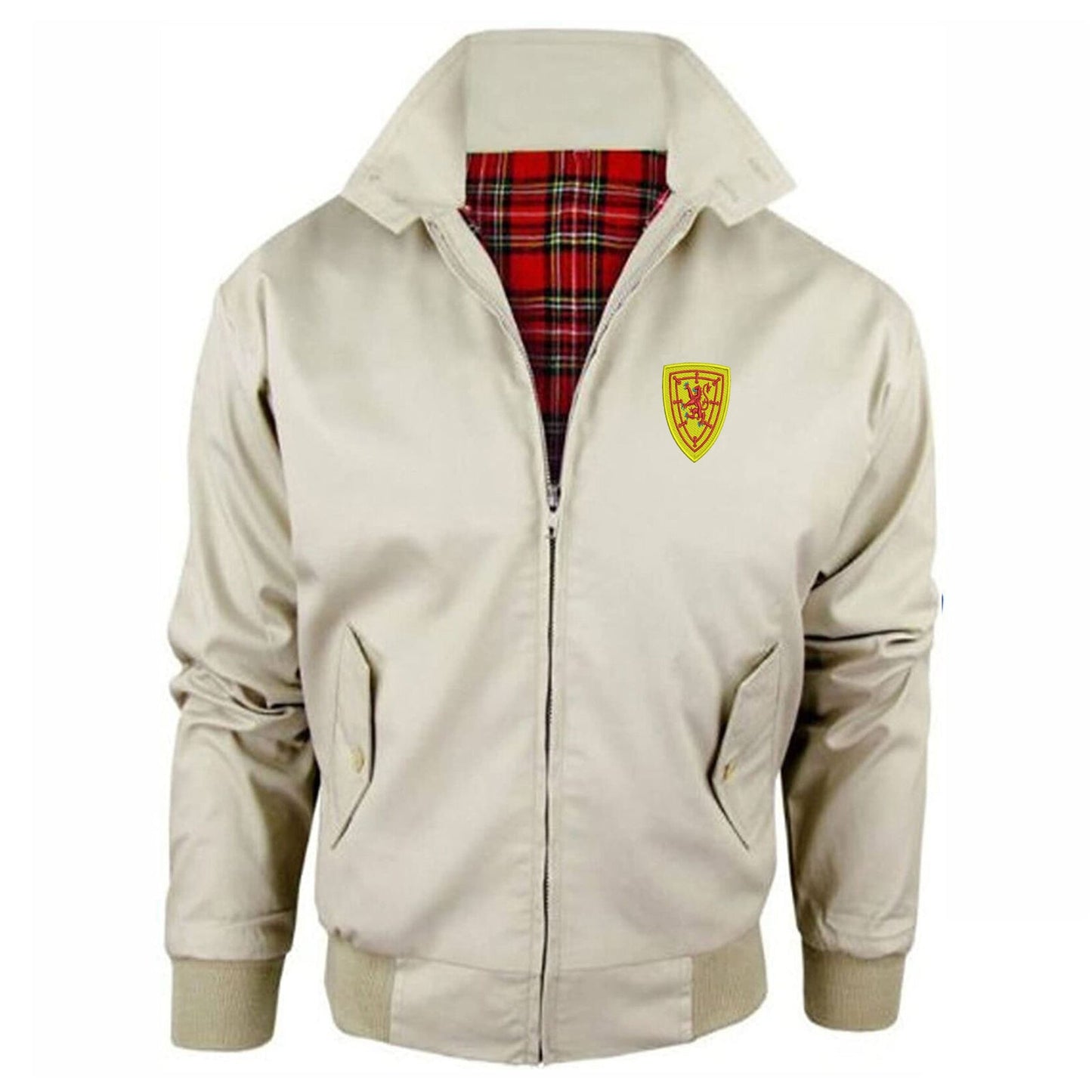 Retro Scotland 1879 Embroidered Classic Harrington Jacket