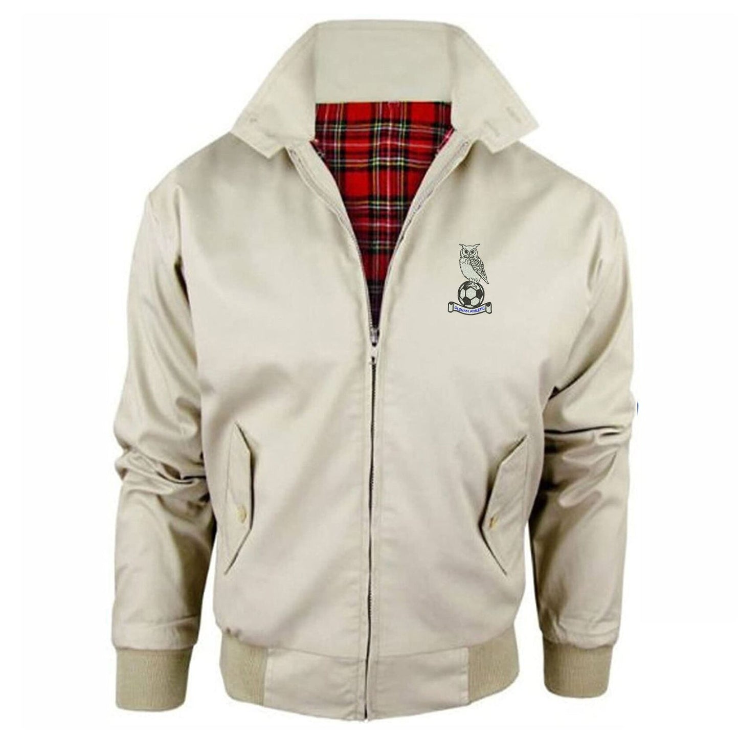 Retro Oldham 1972 Embroidered Classic Harrington Jacket