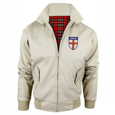 Flag of England Shield Embroidered Classic Harrington Jacket