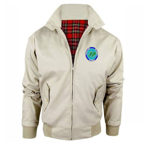 Falkland Islands Veteran Embroidered Classic Harrington Jacket