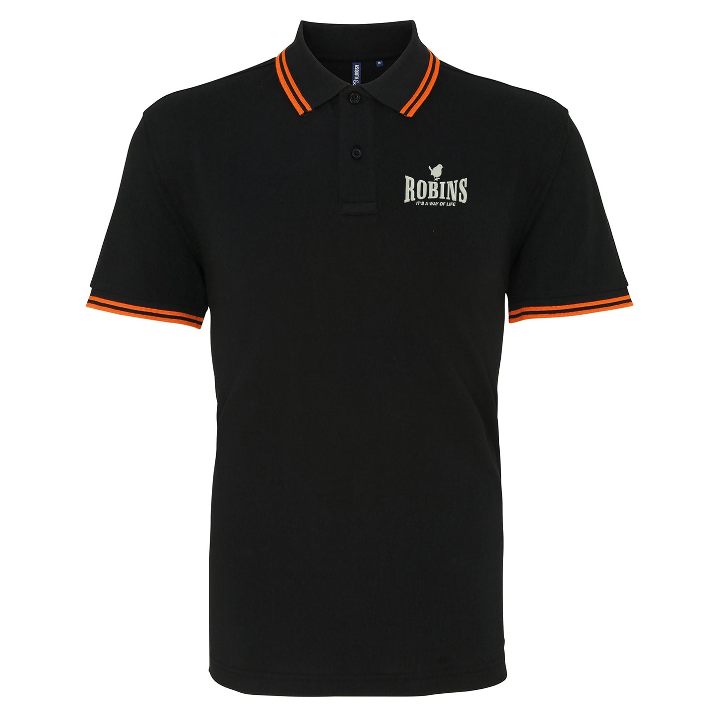 Robins It's a Way of Life Embroidered Tipped Polo Shirt