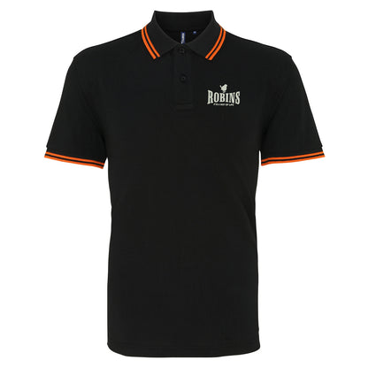 Robins It's a Way of Life Embroidered Tipped Polo Shirt