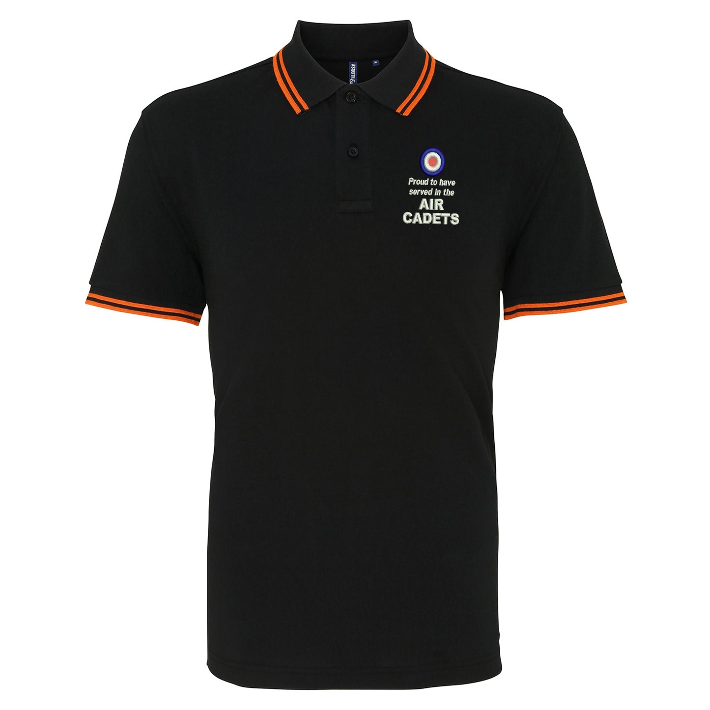 Proud to Have Served in The Air Cadets Embroidered Tipped Polo Shirt