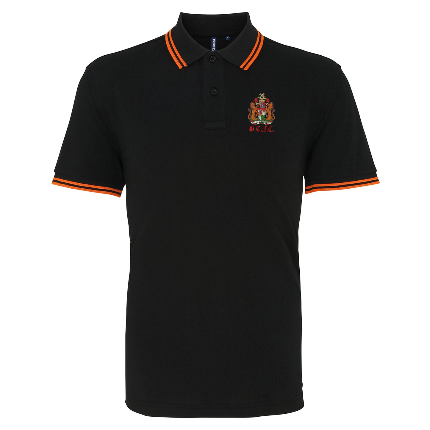 Retro Bristol City 1950s Embroidered Tipped Polo Shirt