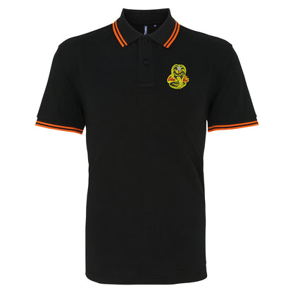 Cobra Kai Embroidered Tipped Polo Shirt