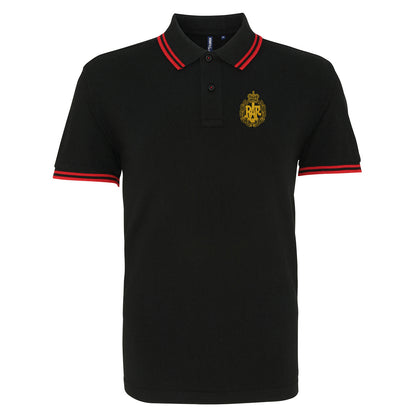 RAF Cap Badge  Embroidered Tipped Polo Shirt