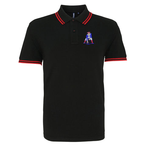 Retro New England Patriots 1972 Embroidered Tipped Polo Shirt