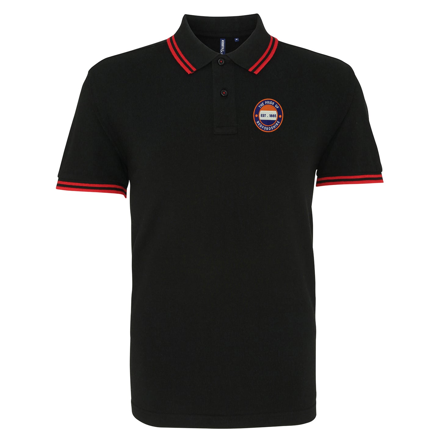 Luton Pride of Bedfordshire Embroidered Tipped Polo Shirt