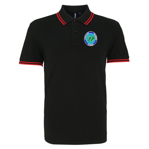 Falkland Islands Veteran Embroidered Tipped Polo Shirt