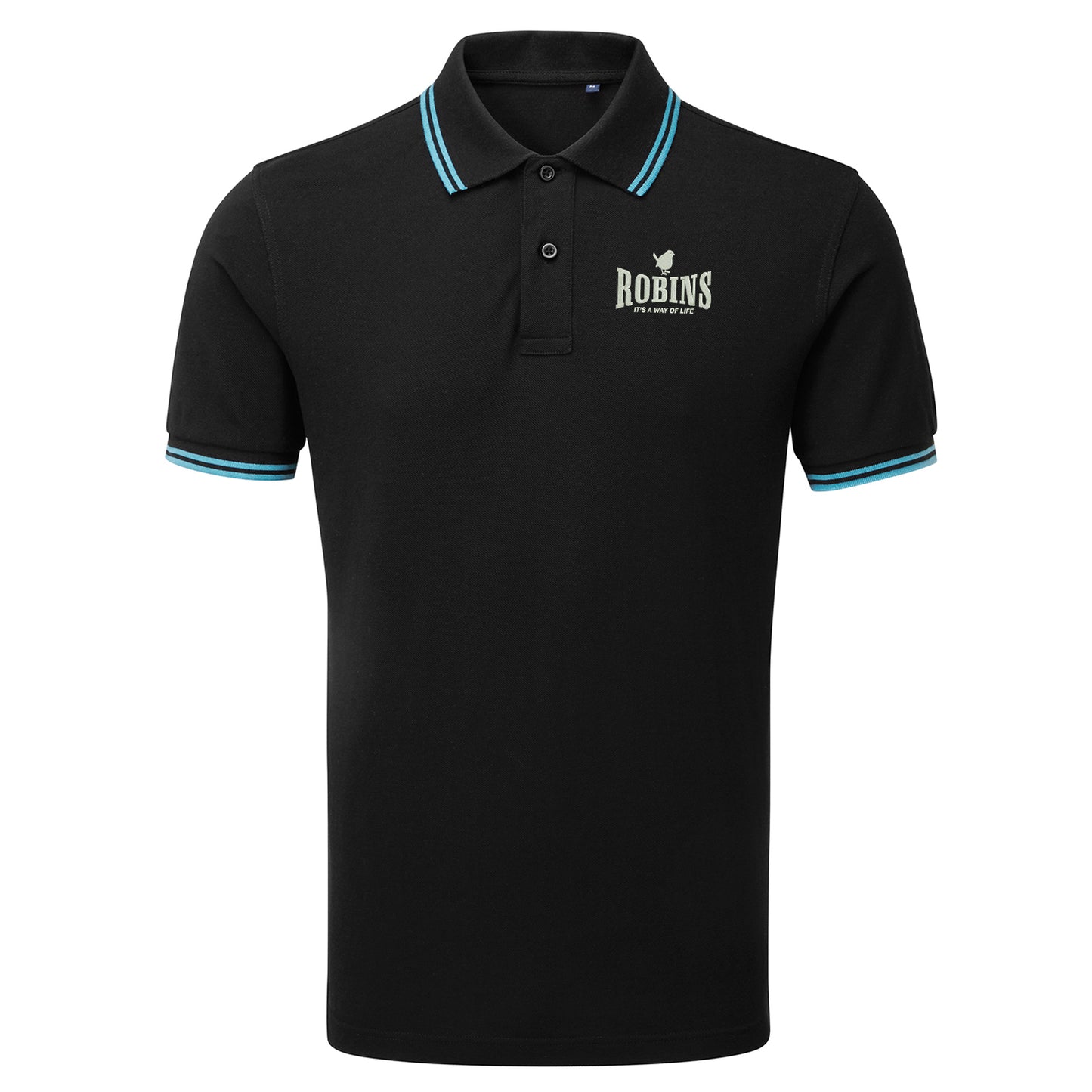 Robins It's a Way of Life Embroidered Tipped Polo Shirt