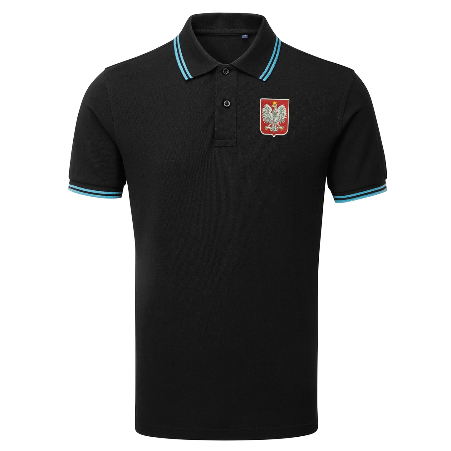 Retro Poland Embroidered Tipped Polo Shirt